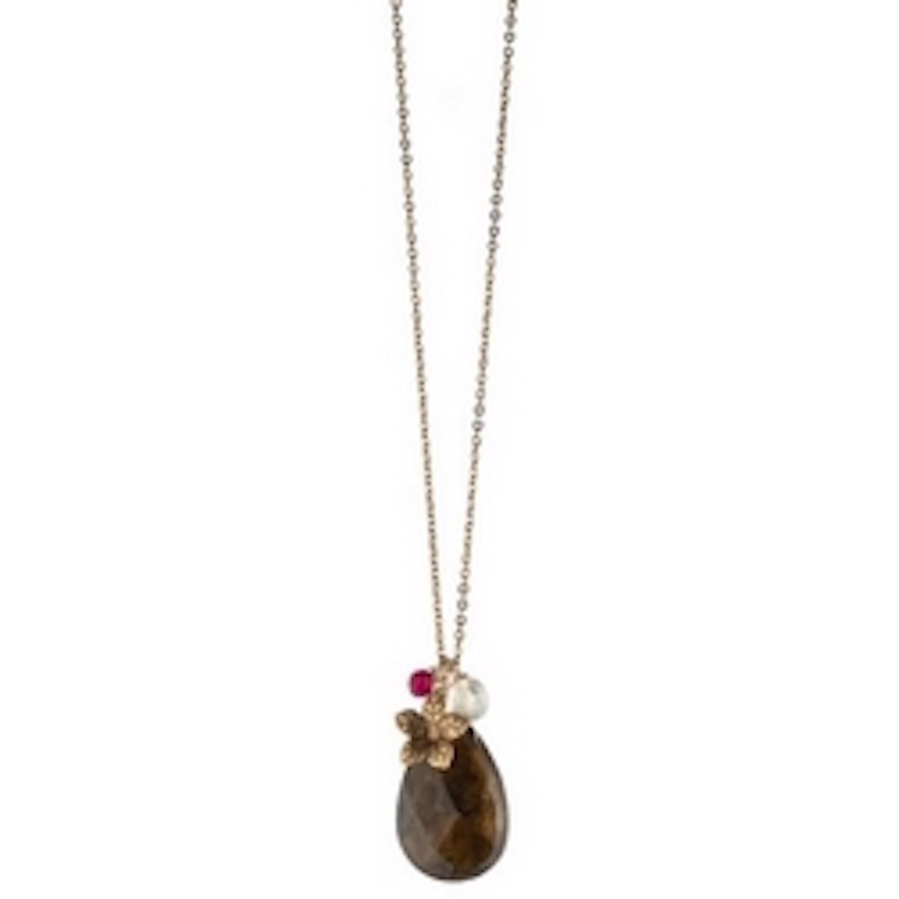 Danielle Stevens 10k Gold Labradorite Necklace NEW